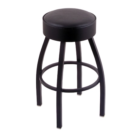 Holland Bar Stool Co 30" Bar Stool, Black Wrinkle, Black Vinyl Seat, 360 Swivel C8B130BlkVinyl